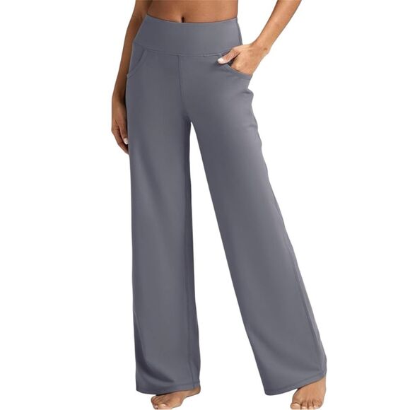 ESOFT Gray Wide Leg High-Rise Leggings XXL - Picture 1 of 5